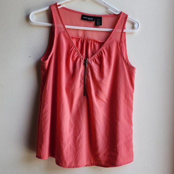 DKNY Jeans Petites Coral Tank Top Size Petite Small - Picture 4 of 12
